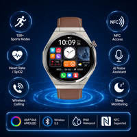 Montre connectée avec appels sans fil, contrôle d'accès NFC, assistant vocal IA, écran AMOLED de 1,43 pouce, pour hommes et femmes, sport