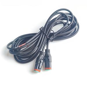IATF16949 Benutzer definierte über geformte Deutsch-Stecker LED-Licht Pig tails Dt 2-poliger schwarzer wasserdichter Stecker Automotive 2-adrige Kabelbaum kabel - Product Image 2