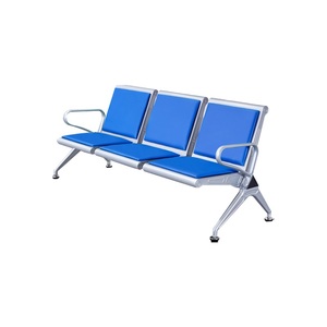 Chaises de réception, sièges de salle d'attente en acier inoxydable, 3 places, pour hôpital, gare routière, lieu public - Product Image 4