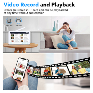Videocitofono WiFi con Telecamera, <span class=keywords><strong>Campanello</strong></span> <span class=keywords><strong>Wireless</strong></span>, Visione Notturna, App Tuya, Alimentazione a <span class=keywords><strong>Batteria</strong></span>, Schermo Touch da 8 Pollici, 1080p, IP65 - Product Image 5