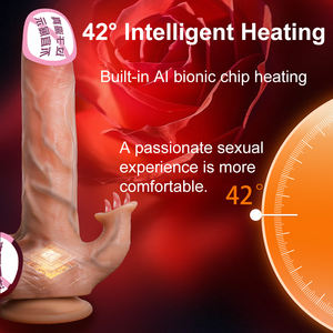 Vibrador Telescópico con Lengua Oscilante y Calentamiento para Mujeres, Juguete Sexual para Adultos, Dildo de Simulación - Product Image 4