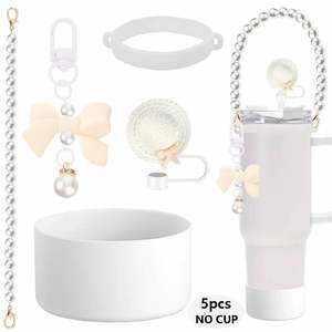 Accessories Set Include Water Bottle Handle Strap <b>Cup</b> Sleeve 1 Silicone Straw Cover - Product Image 4