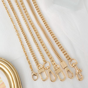 Venta al por mayor <span class=keywords><strong>bolso</strong></span> de metal <span class=keywords><strong>intercambiable</strong></span> correas de cadena gancho galvanizado resistente a la decoloración moda lujo clásico DIY monedero hombro - Product Image 1