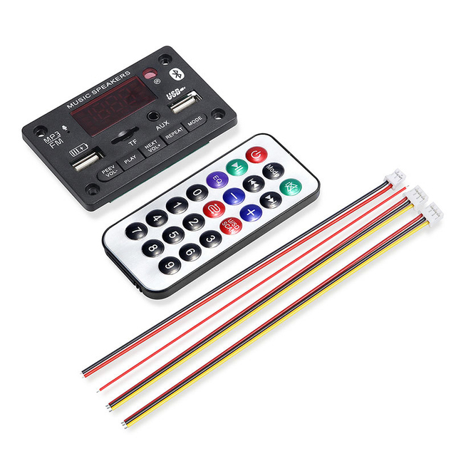 5.0 Bluetooth TF Card U Disk AUX Lossless MP3 Audio Decoder Board Color Screen with Recording Call File Selection Function