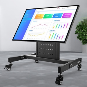 Carrello <span class=keywords><strong>TV</strong></span> per Teleprompter da Palco 32-65 Pollici, Supporto Mobile per Display <span class=keywords><strong>TV</strong></span> fino a 40KG con Ruote - Product Image 2