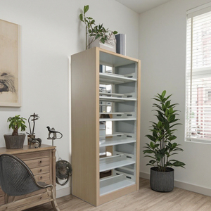Versatile Modern Metal Bookshelf for Home Office School <b>Library</b> Hotel Hospital Apartment Steel Wrap for Outdoor Storage Design - Product Image 1