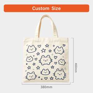 Custom Canvas 100% Cotton Eco-friendly Tote Bag with Rope Handle Large Capacity Recycled Material High Quality Custom Color Logo - Product Image 4