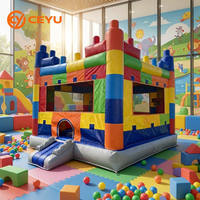 Château gonflable Ceyu Outdoor Blocks pour enfants, structure de saut gonflable de qualité commerciale en PVC, certifiée sécurité.