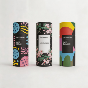 <b>Matt</b> Lamination Offset Printing <b>Paper</b> tube Paperboard Gift & Craft tube Ribbon Custom logo Standard export carton Packaging use - Product Image 5