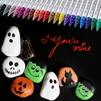 Marqueurs acryliques GuangNa 36 couleurs, pointe fine 0,7 mm, encre fluorescente imperméable pour peinture sur pierre, décoration de tasses, fournitures artistiques