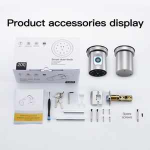 Poignée de porte numérique intelligente <span class=keywords><strong>American</strong></span> Standard avec serrure à levier, Wi-Fi Tuya, empreinte digitale biométrique et mot de passe pour la sécurité résidentielle et des bureaux - Product Image 6