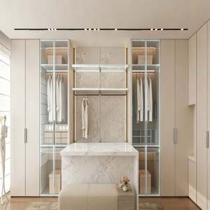 Armario de Madera de Alta Calidad Personalizado de China, Armario de Dormitorio con Vestidor, Mueble de Almacenamiento Integrado con Panel Trasero Decorativo - Product Image 2