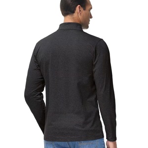Sudadera deportiva de hombre con media cremallera, forro polar premium, color heather, manga larga, para golf, con cremallera de media cuarto, estampado personalizado - Product Image 3