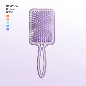 Brosse à cheveux en plastique pour femmes Brosse à cheveux humide et sèche Massage Peigne en plastique pour le cuir chevelu Brosse démêlante pour cheveux