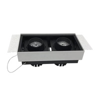 Lampe LED encastrée à double tête de 18w, forme ovale, réglable, dimmable, es111