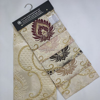 Tissu pour rideaux et ameublement en jacquard tissé teint en fil Lurex de style européen, très résistant, 100 % polyester