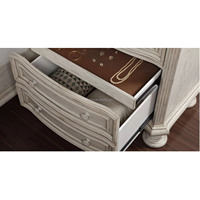 FERLY Ensemble de chambre à coucher en traîneau de style américain 4 pièces REMBOURRAGE en bois vieilli pour la maison, hôtel ou chambre