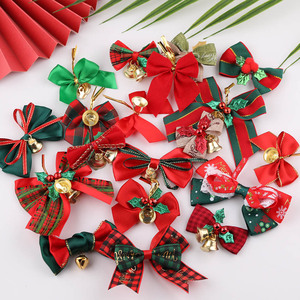 Christmas Satin Ribbon <b>Bows</b> With Jingle Bells Diy Jewelry Accessories For Holiday Decorations And Crafts - Product Image 3