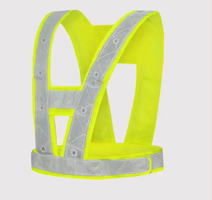 <span class=keywords><strong>Gilet</strong></span> de sécurité réfléchissant élastique professionnel à LED clignotantes réglables pour vélo et ceintures de course - Product Image 2
