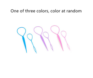 Ensemble d'outils de coiffure à la mode: 2 pièces de boucles de queue de cheval en plastique noir populaires pour créer des tresses de cheveux <span class=keywords><strong>Topsy</strong></span> <span class=keywords><strong>Tail</strong></span> tendance. - Product Image 2