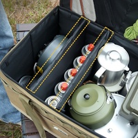 Ensemble de cuisine de camping en gros avec sac de rangement en Oxford 900D, réchaud à gaz, cartouche et étui résistant aux chocs pour les voyages en plein air