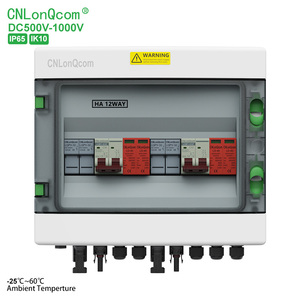 Cnlonqcom Trung Quốc sản xuất 2in 2out ngoài trời IP65 không thấm nước <span class=keywords><strong>PV</strong></span> Combiner Box dc500v phân phối năng lượng mặt trời mảng Hộp nối - Product Image 1