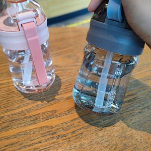 Pretty Duckbill Straw Cup 350ml Portable Water Bottle For Outdoor Use - Product Image 3