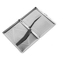 Étui à cigarettes portable en métal de haute qualité, format carte, capacité 20 cigarettes, boîte de rangement portable en métal pour tabac
