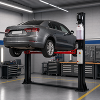 Elevador de Autos Comercial de Dos Postes YQS de 4000 kg con Tres Brazos, Liberación Eléctrica, Certificación CE, Altura de 1900 mm para SUV y Camionetas, Precio de Fábrica