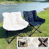 Chaise pliante moderne ultra-légère et portable avec coussin en coton pour le camping, les pique-niques, la plage, le jardin, le parc et la terrasse