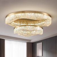 Plafonnier rond en résine de luxe léger en cuivre massif, style post-moderne simple, luminaire principal pour salon, chambre principale, bureau