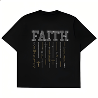 Transfert de strass personnalisé de haute qualité, prêt à presser, motif chrétien pour T-shirts