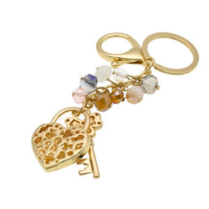 Nouvelle mode Ocean Wave Style pendentif porte-clés avec des perles sur le thème de la plage pour les vacances de luxe Designer porte-clés breloque prêt à expédier - Product Image 2