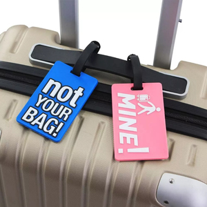 Waterproof Design 3d Raised Embossed Logo Luggage Tag Pvc Personalized Customized <b>Suitcase</b> Luggage Tag With <b>Strap</b> - Product Image 6