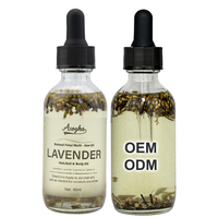Composé naturel de qualité thérapeutique pour les cheveux du corps du visage 60ML et 120ML odeur douce et fraîche infusée de lavande