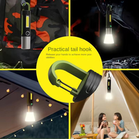 Lampe torche tactique LED portable, indice de protection IP65, en plastique, rechargeable par USB, portée du faisceau réglable de 300 m, batterie 18650, autonomie de 8 à 16 heures, camping