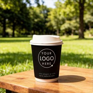 แก้วกระดาษคราฟท์แบบใช้แล้วทิ้งสำหรับกาแฟร้อนเย็น ขนาด 90 มม. 8/10/12/16 ออนซ์ เป็นมิตรกับสิ่งแวดล้อม พิมพ์โลโก้ได้ตามต้องการ แบบชั้นเดียว/สองชั้น - Product Image 3