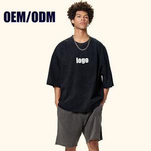 เสื้อยืดคอกลมผู้ชาย เสื้อผ้าผู้ชาย แขนสั้น สไตล์ลำลอง ทรงบ็อกซี่ รับสกรีนโลโก้ ขายส่งเสื้อยืดสำหรับผู้ชาย - Product Image 3