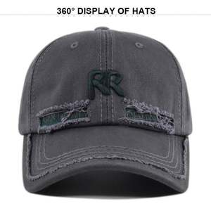 Casquette de baseball vintage OEM personnalisée, style sportif usé, 6 panneaux, effet vieilli, en tissu courant, unisexe - Product Image 3