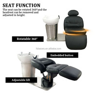 Lit de spa électrique rotatif moderne de luxe en acier inoxydable, chaise de lavage de cheveux pour hydrothérapie, pour utilisation en salle de bain