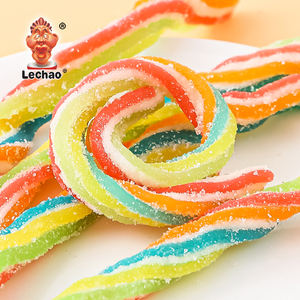 Lechao Etiqueta personal personalizada Mezcla de frutas Dulce Jugoso Regaliz amargo Twist Candy Gummy Snack - Product Image 1