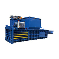 Presse à balles horizontale hydraulique à forte puissance, conception compacte, pour déchets de papier, bouteilles en plastique, canettes en aluminium