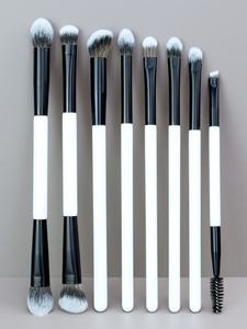 Ensemble de pinceaux de <span class=keywords><strong>maquillage</strong></span> de beauté à double extrémité <span class=keywords><strong>pour</strong></span> femmes avec correcteur moyen petits pinceaux de contour outils de produits de beauté <span class=keywords><strong>pour</strong></span> le visage <span class=keywords><strong>pour</strong></span> femmes - Product Image 6