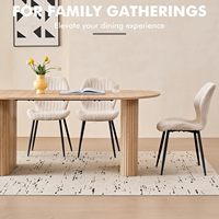 Table à manger ovale en bois de 70,8 pouces pour 6 personnes, style moderne farmhouse, meubles pour la cuisine et le salon