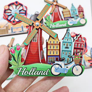 Imán de Madera para Refrigerador al por Mayor de Fábrica, Molino de Viento de Madera Personalizado, Imán de Rueda de la Fortuna para Refrigerador, Imanes Decorativos de Madera 3D para Refrigerador - Product Image 2