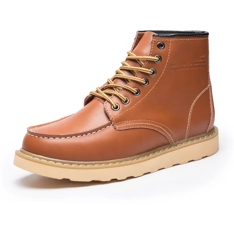 2021 designer fashion design men work boots leather genuine