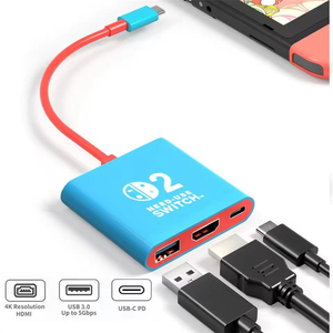 Adaptateur USB-C vers HDTV prenant en charge la 4K60Hz, station d'accueil USB 3.0, adaptateur de mode dock TV pour console de jeu, accessoires pour Switch 2 - Product Image 4
