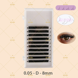 Extension <span class=keywords><strong>Cils</strong></span> Lash Trays Extensions <span class=keywords><strong>Cils</strong></span> en soie naturelle 0.15mm d'épaisseur Matériaux coréens doux Modèle facile CC/BC/CD - Product Image 2