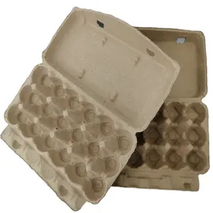 Bandeja de huevos de 6/8/10/12/15/30 celdas de pulpa biodegradable al por mayor de fábrica más vendida, el mejor cartón para almacenamiento de alimentos