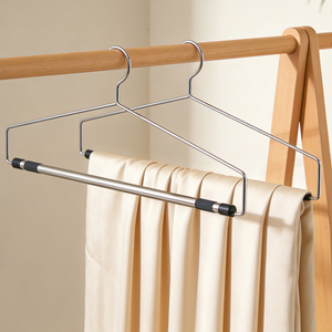 Appendiabiti extra lungo da 55 cm in acciaio inossidabile antiscivolo <span class=keywords><strong>per</strong></span> trapunte, coperte, asciugamani e capi di abbigliamento di grandi dimensioni - Product Image 1